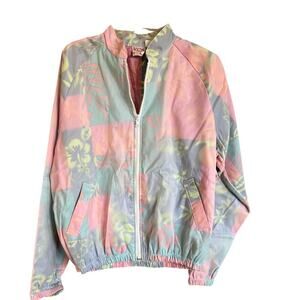Barefoot in Paradise Vintage Baroque Patchwork Pastel Jacket, Women's Medium
